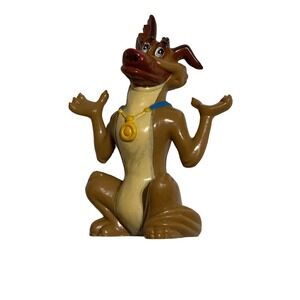 Vintage 1989 All Dogs Go To Heaven Charlie Barkin Dog PVC Toy Figure 3 1/4"